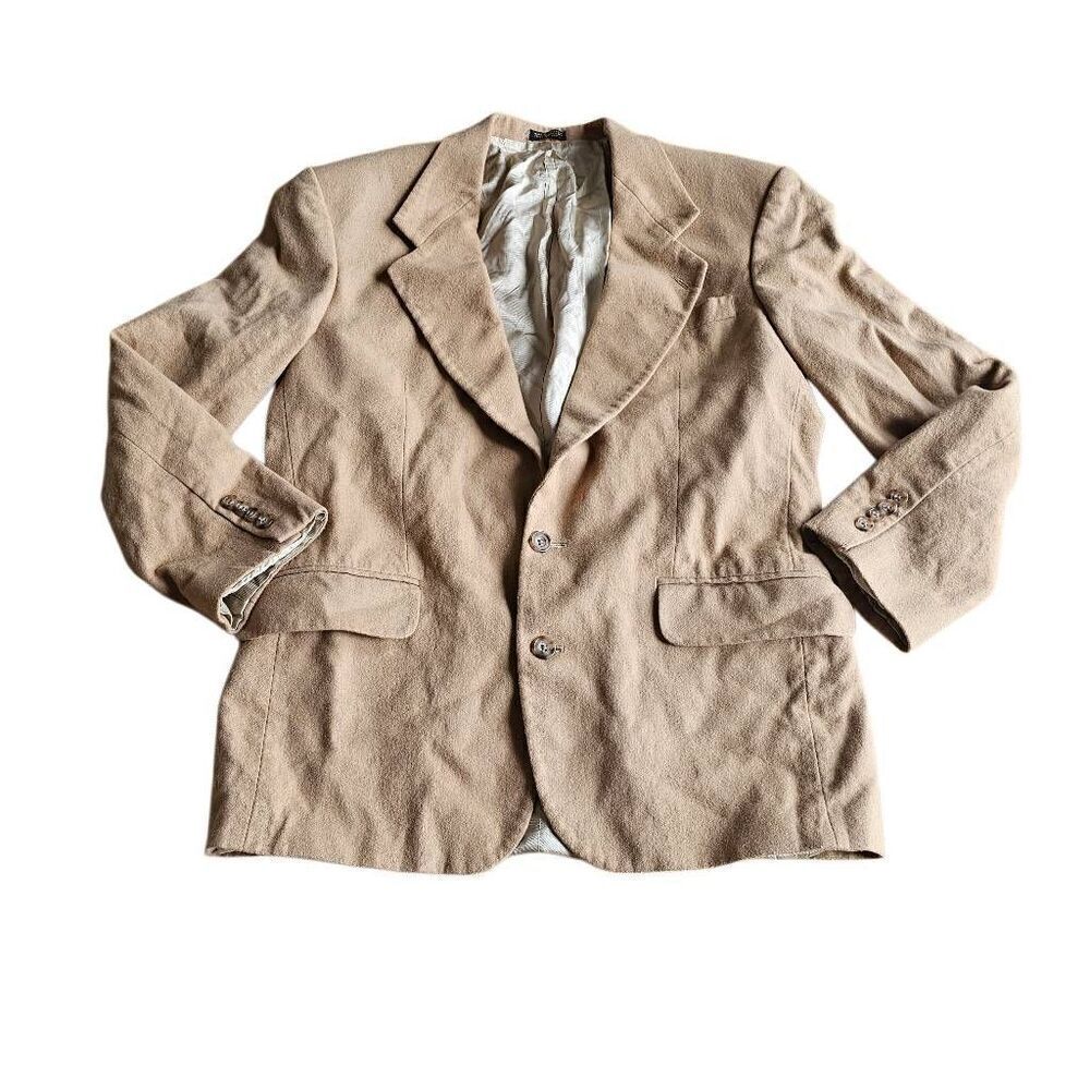Vintage Oscar de la Renta tan jacket fits mens S-M womens L